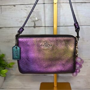 Coach Iridescent Purple Wristlet